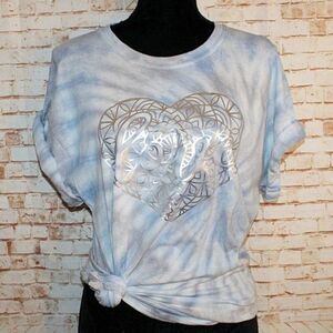 Love monogram Bleached Silver Vinyl T-shirt